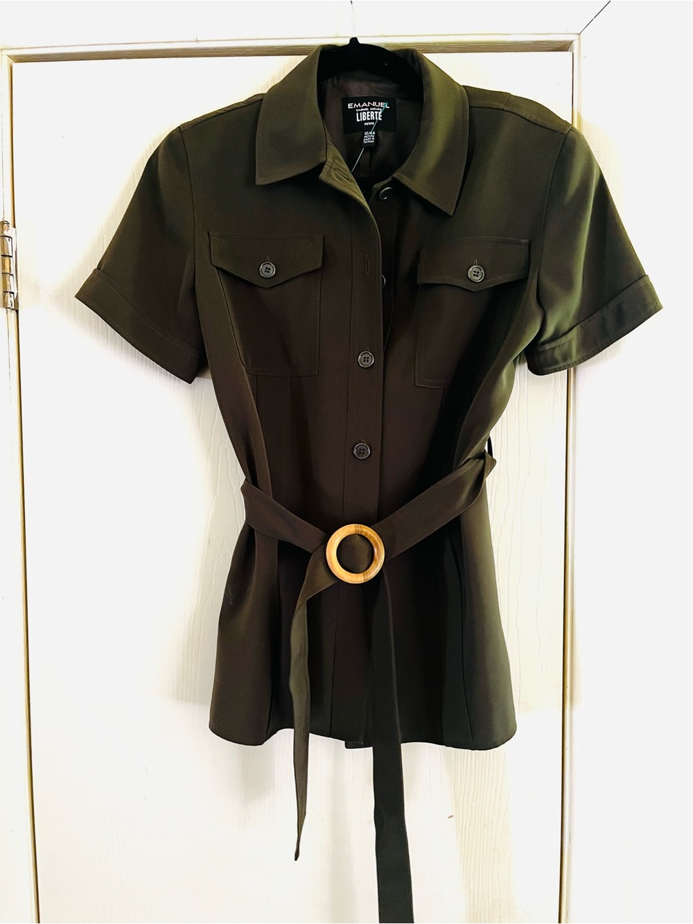 VTG 90s Ungaro Libertè Olive Safari Utility Equestrian Quiet Luxury Jacket 10/M